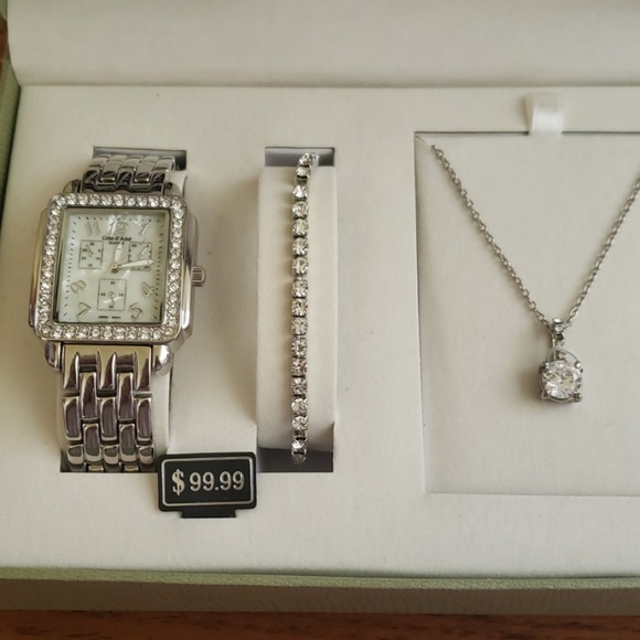 Cote d' Azur Watch, Necklace Bracelet Set - Picture 2 of 7